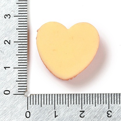 Heart Cake Opaque Resin Imitation Food Decoden Cabochons, for Jewelry Making