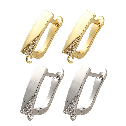 Покрытие стойки латунь микропаве фианит серьги обручи, долговечный, без свинца и без кадмия