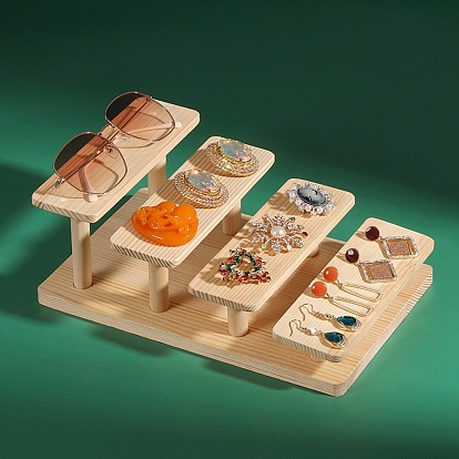 Desktop Wooden Eyeglasses Display Riser Stands, for Eyeglasses, Jewelry, Ornaments