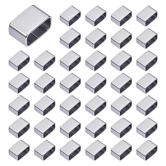 60шт. 201 подвески-слайдеры из нержавеющей стали, прямоугольные