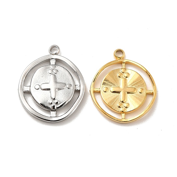 304 подвески из нержавеющей стали, плоские круглые с крестом