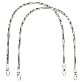 Цепочки для кошельков, Ремни для сумки из железной змеиной цепи с застежкой из цинкового сплава, для замены ремня кроссбоби/сумки через плечо