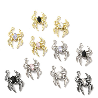 Стеклянный кулон в виде паука, со сплавочной фурнитурой, без свинца и без кадмия