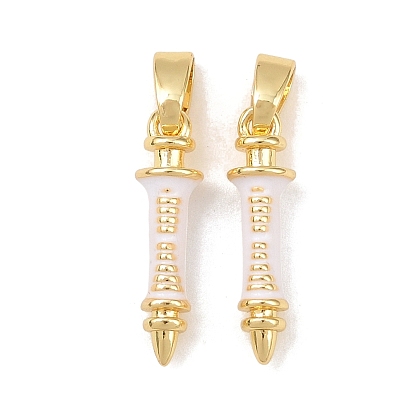 Латунь эмаль подвески, ручка, реальный 18 k позолоченный