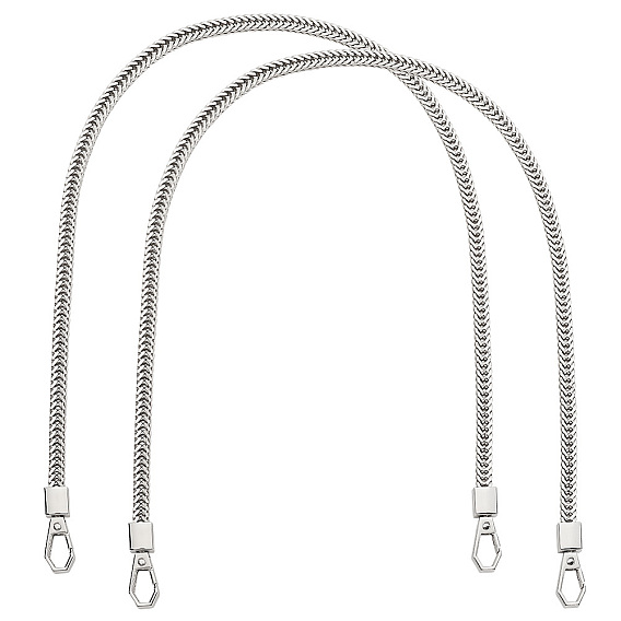 Цепочки для кошельков, Ремни для сумки из железной змеиной цепи с застежкой из цинкового сплава, для замены ремня кроссбоби/сумки через плечо