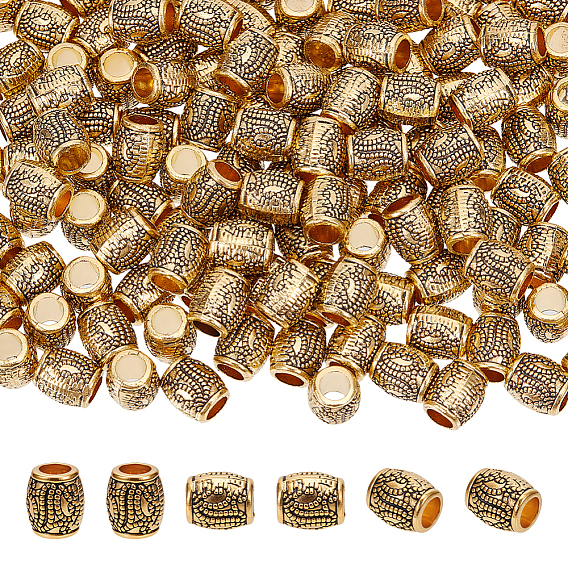 150шт. бусины из европейского сплава в тибетском стиле, бусины с большим отверстием, баррель