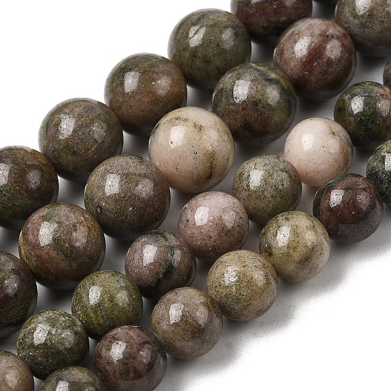 Естественно клубника кварц круглые бусины нити