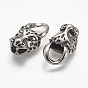 304 концы из нержавеющей стали шнур, для изготовления кожаных браслетов, леопард головы