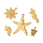 Подвески из нержавеющей стали 304, реальный 18 k позолоченный, подвеска в виде шлема, морской звезды, черепахи и морского конька