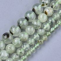 Natural Prehnite Beads Strands, Round