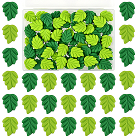 100шт 2 цветные кабошоны из непрозрачной смолы, лист