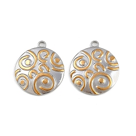 304 подвески из нержавеющей стали, ионное покрытие (ip), плоский круглый шарм