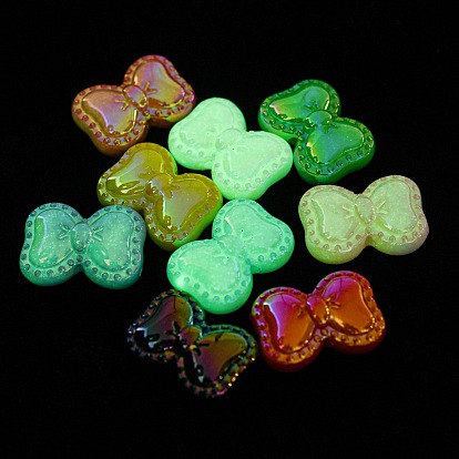 Luminous Opaque Acrylic Beads, Bowknot