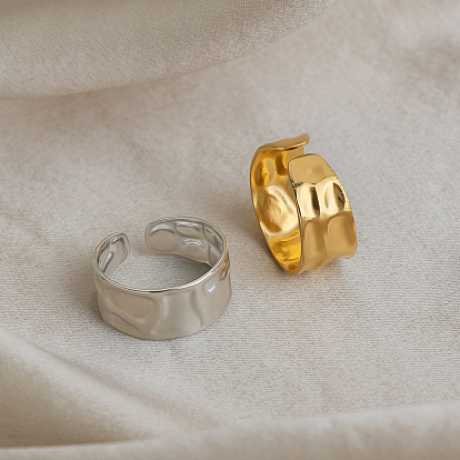 Регулируемые манжеты из нержавеющей стали с открытыми кольцами для женщин