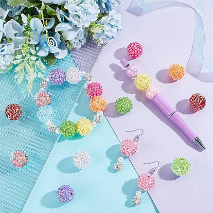 20 шт 10 цвета ab акриловые стразы с цветным покрытием, Берри бисера, круглые