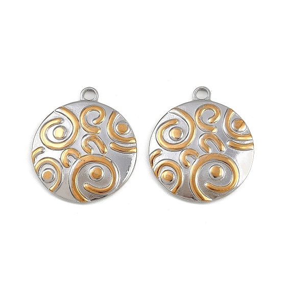 304 подвески из нержавеющей стали, ионное покрытие (ip), плоский круглый шарм