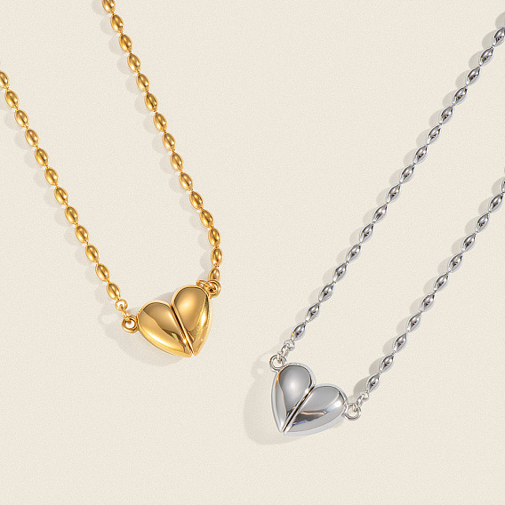 304 магнитные кулоны в форме сердца из нержавеющей стали для женщин