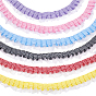 6Yards 6 Colors Polyester Lace Ribbon, Tartan Pattern, for Clothes Accessories