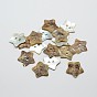 2-Hole Star Mother of Pearl Buttons, Akoya Shell Button, 19x1~2mm, Hole: 2mm, about 432pcs/bag