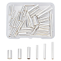 60Pcs 6 Style Brass Tube Beads, Long-Lasting Plated, Tube
