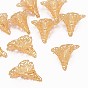 Шапочки и конусы для бусин, латунные, филигрань