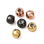 Brass Beads, with Rubber Inside, Slider Beads, Round