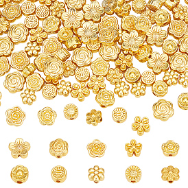 100шт 10 стили бусины из сплава, цветок