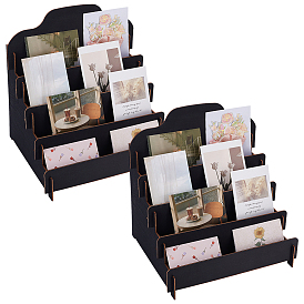 2 деревянные подставки для держателей карт, прямоугольные