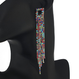 Long Dangle Tassel Earrings for Women - Elegant European Style Evening Dress Jewelry (E652)