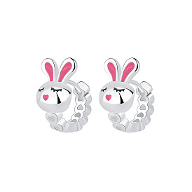 Sweet and Cute Rabbit Ear Clips with Love Heart Design for Women