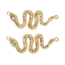 Латунные микропаве разноцветные кубические цирконии подвески-змейки, стойки покрытие, без свинца и без кадмия, долговечный