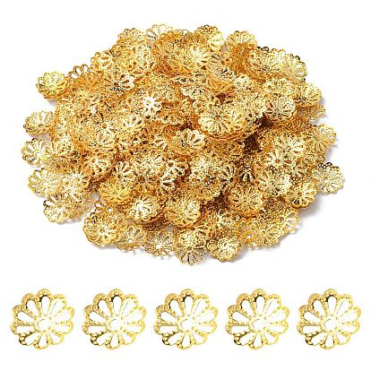 Iron Flower Bead Caps, Multi-Petal