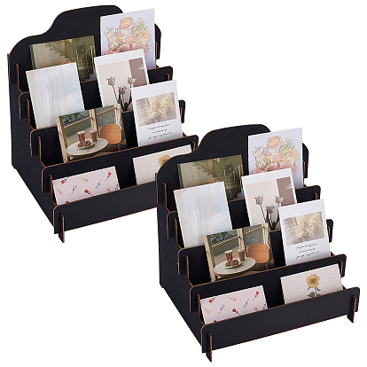 2 деревянные подставки для держателей карт, прямоугольные