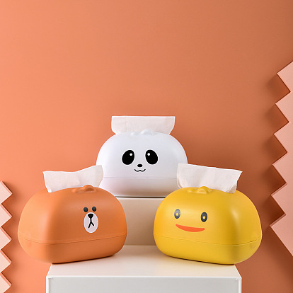China Factory Cartoon tissue box toilet paper box cute plastic thickened  toilet face towel desktop toilet paper storage box as shown in the picture  in bulk online 
