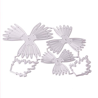 Carbon Steel Embossing Knife Die Cutting for DIY Template, Decorative Embossing DIY Paper Card, Matte Platinum Color