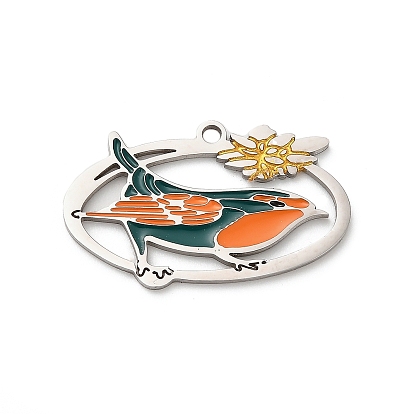 304 нержавеющей стальной эмали подвески, птица малиновка