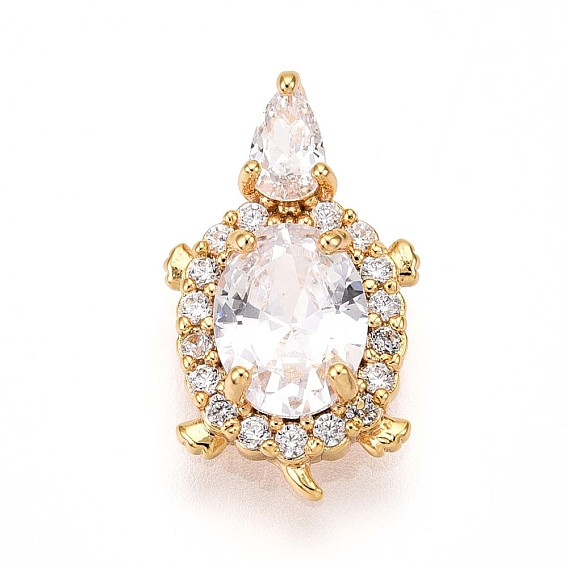 Латунные микро проложить кубического циркония подвески, черепаховые чары