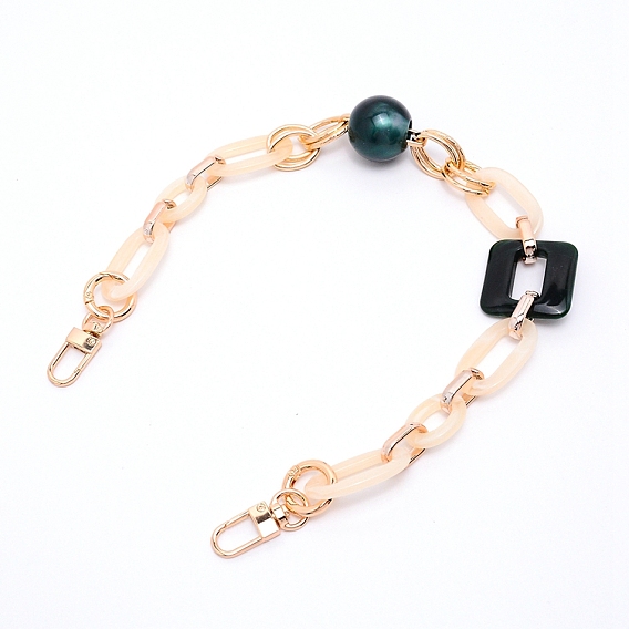 Resin Bag Strap, with Light Gold Alloy Swivel Clasps, for Bag Straps Replacement Accessories