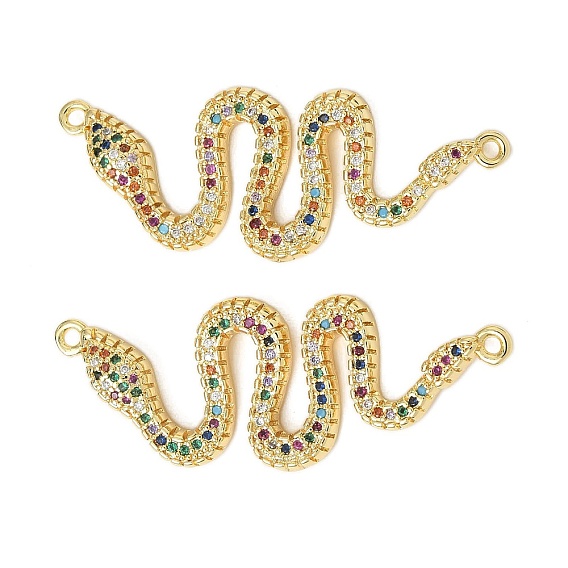 Латунные микропаве разноцветные кубические цирконии подвески-змейки, стойки покрытие, без свинца и без кадмия, долговечный