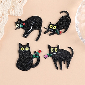 Valentine's Day Theme Acrylic Pendants, Cat