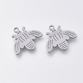 201 Stainless Steel Pendants, Laser Cut Pendants, Bee