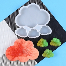 DIY Cloud Silicone Pendant Molds, Resin Casting Molds, for UV Resin, Epoxy Resin Wind Chime Craft Making