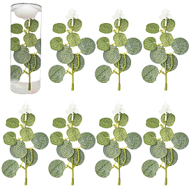 30шт. искусственных листьев эвкалипта из пластика и полиэстера, денежный лист, для вазы свадебный букет украшение дома