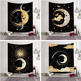 Moon Sun Decoration Tapestry Home Living Room Hanging Cloth Background Cloth Digital Printing Tapestry Customization
