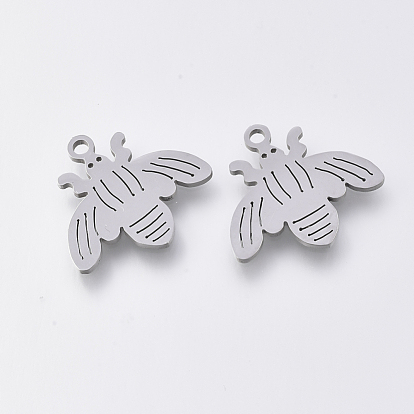 201 Stainless Steel Pendants, Laser Cut Pendants, Bee