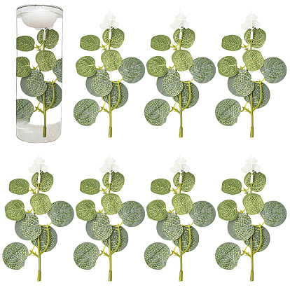 30шт. искусственных листьев эвкалипта из пластика и полиэстера, денежный лист, для вазы свадебный букет украшение дома