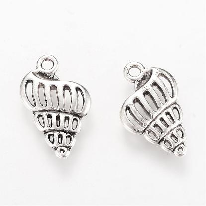 Alloy Pendants, Spiral Shell, Cadmium Free & Lead Free