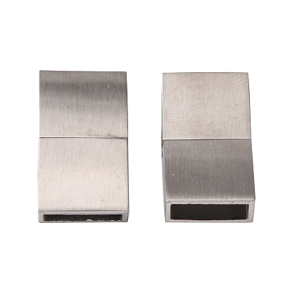 316 Surgical Stainless Steel Bayonet Clasps, Rectangle