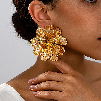 Серьги сплава, цветок