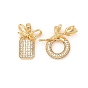Латунные микропаве прозрачные подвески с фианитом, золотые